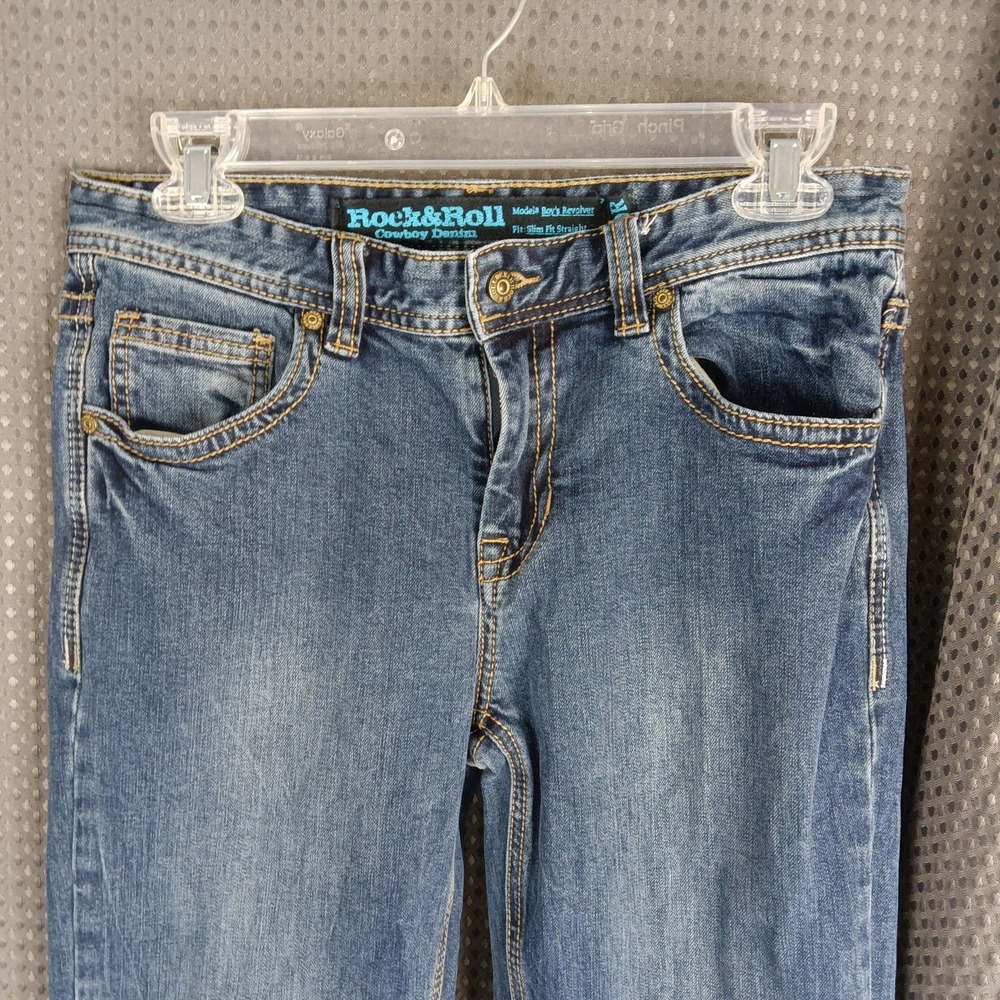 Rock & Roll Cowboy Boy's Revolver Jeans Slim Fit Straight Denim Size 20R